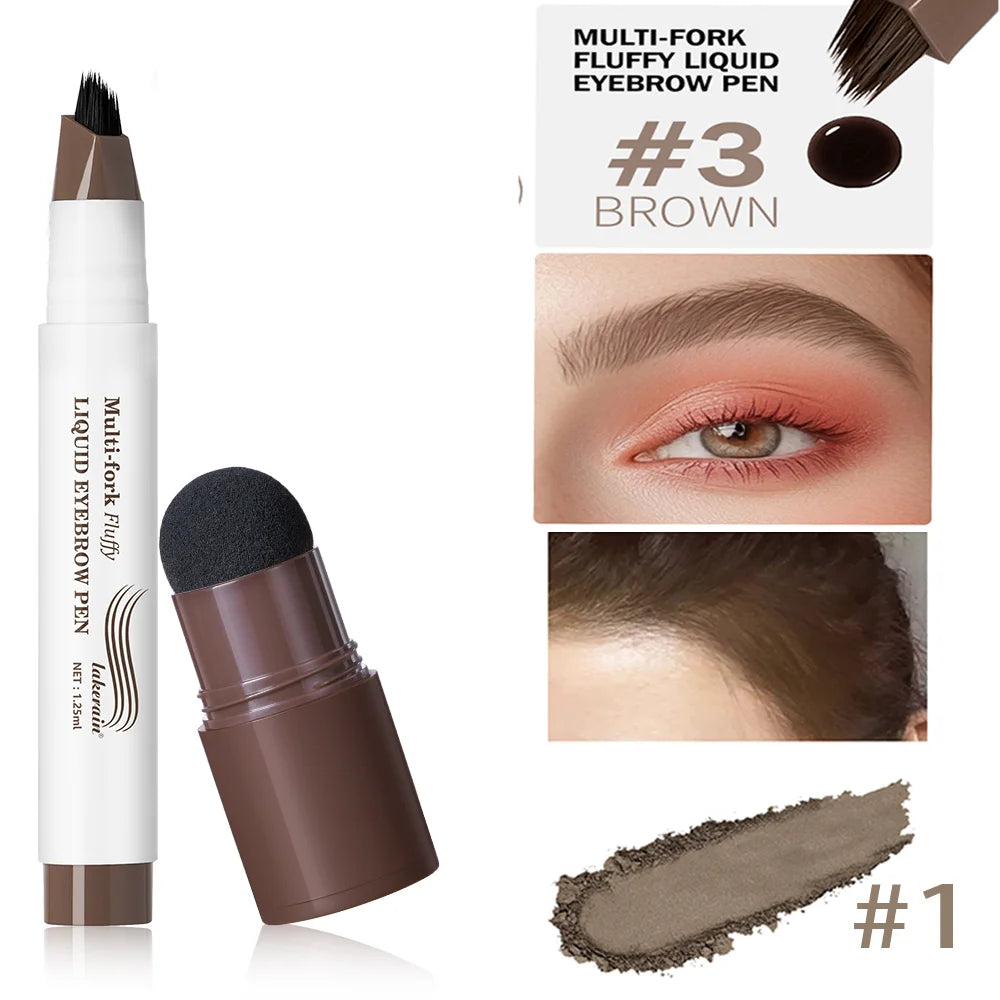 Waterproof Hairline & Root Concealer Pen – Instant Grey Coverage with Easy Blend Powder Stick for Normal Hair