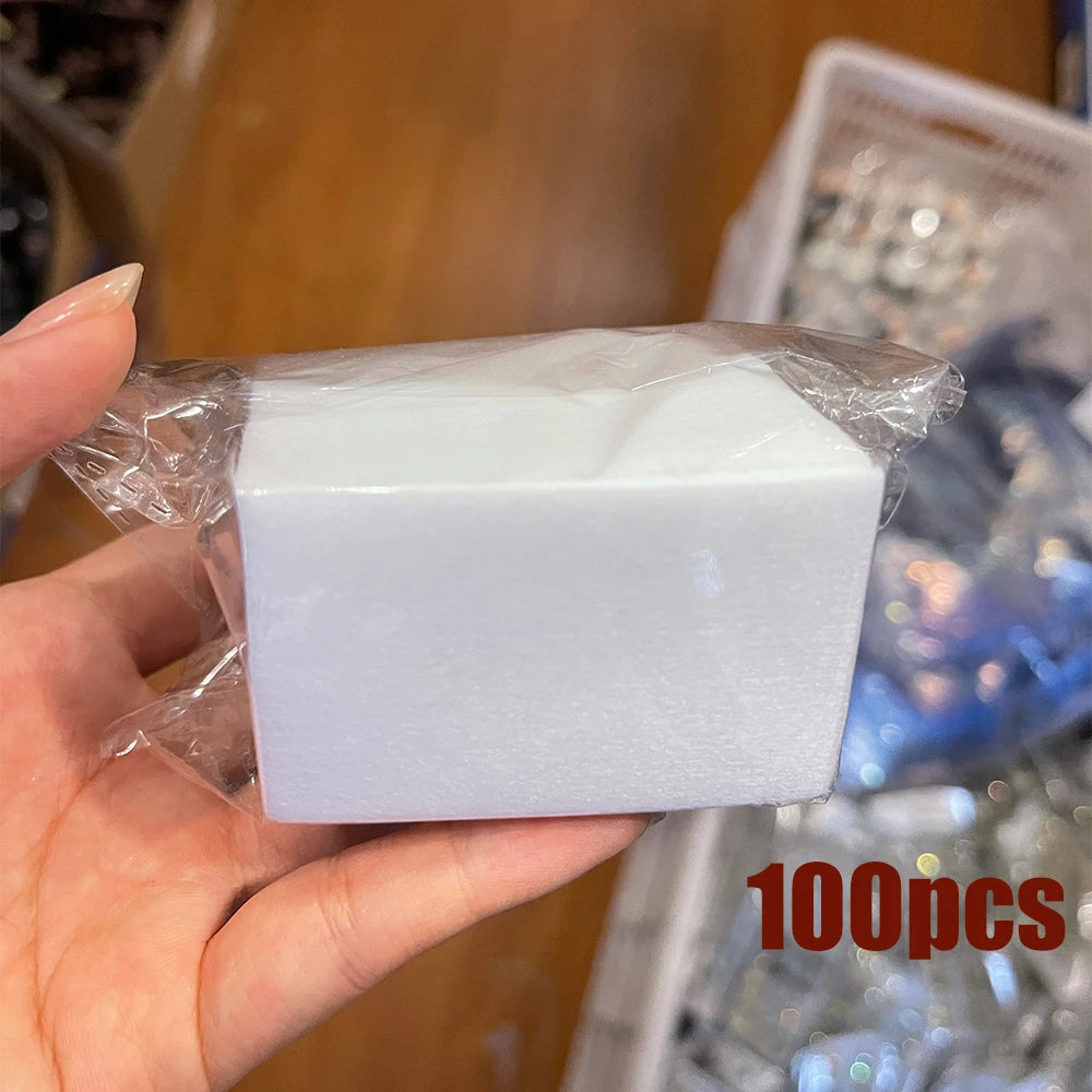 1000/500/100pcs Nail Wipe 100% Cotton Pads Lint Free Gel Nail Polish Removers Cotton Pads Manicure Wipes Nail Art Cleaning Tools