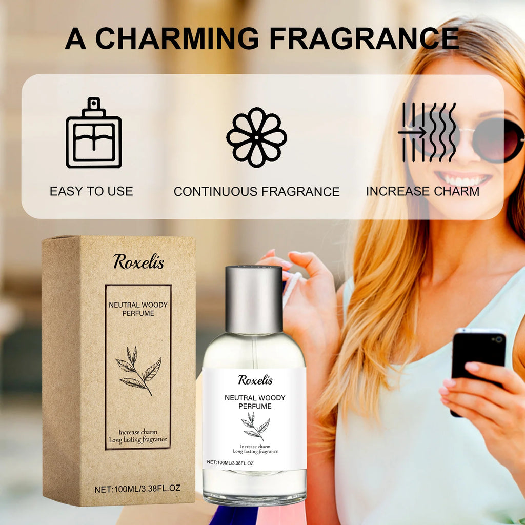 Roxelis Charming Wood Cologne Tobacco Woody Perfume for Men Long Lasting Fragrance Pheromone Scent Gentlemen Dating