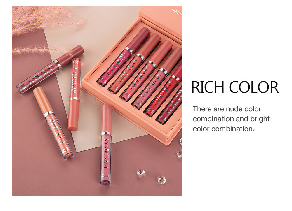 6Pcs Matte Liquid Lipstick Set - Waterproof, Long Lasting & Non-Stick Cup Velvet Lip Gloss - Highly Pigmented Nude & Bold Lip Color Kit - Perfect Beauty Gift For Women & Girls