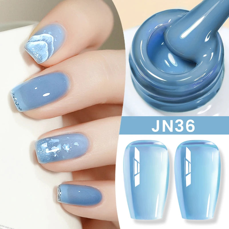 BORN PRETTY 83 Colors 10ml Jelly Nude Gel Nail Polish Autumn Amber Semi Transparent Manicure Soak off UV LED Nails Gel Varnish