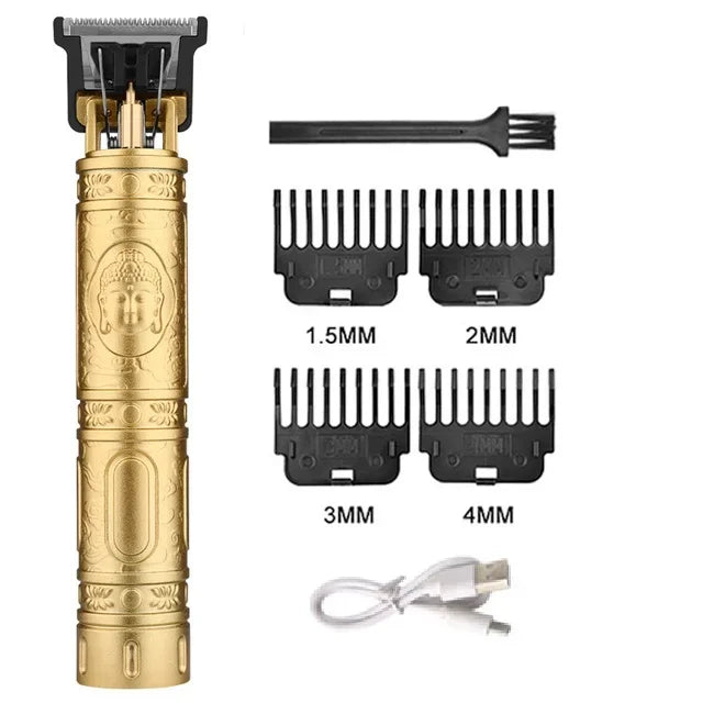 Cordless Hair Trimmer Vintage Hair Clipper USB Fast Charging Hair Cutting Machine Electric Shaver Barber Professional Barber