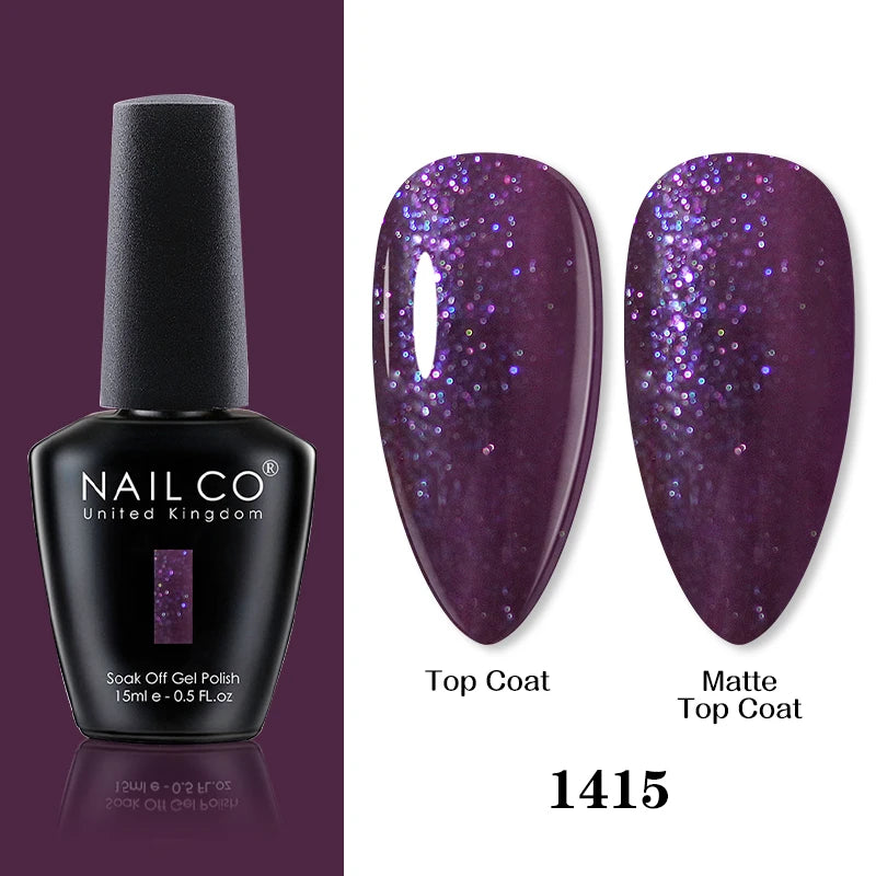 NAILCO 15ml Brown Nails Art Red Color Gel Nail Polish Semi-permanent UV Gel Polish Coffee Manicure Chocolate Hybrid Nail Varnish