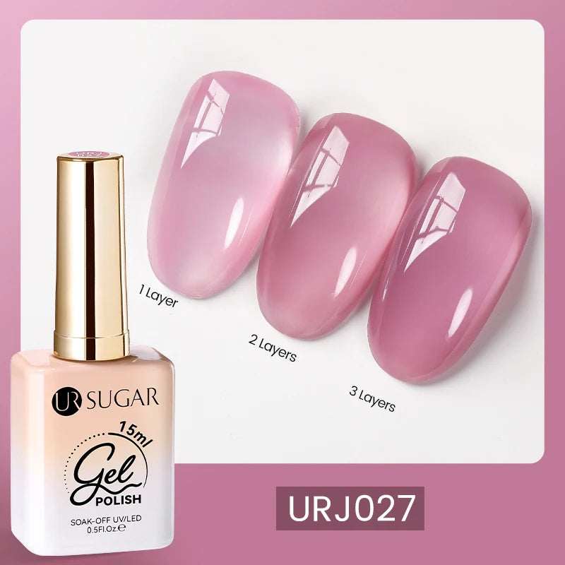 UR SUGAR 15ml Champagne Gold Sliver Reflective Glitter Gel Nail Polish Varnish Semi Permanent Soak Off UV Gel For Manicure Art