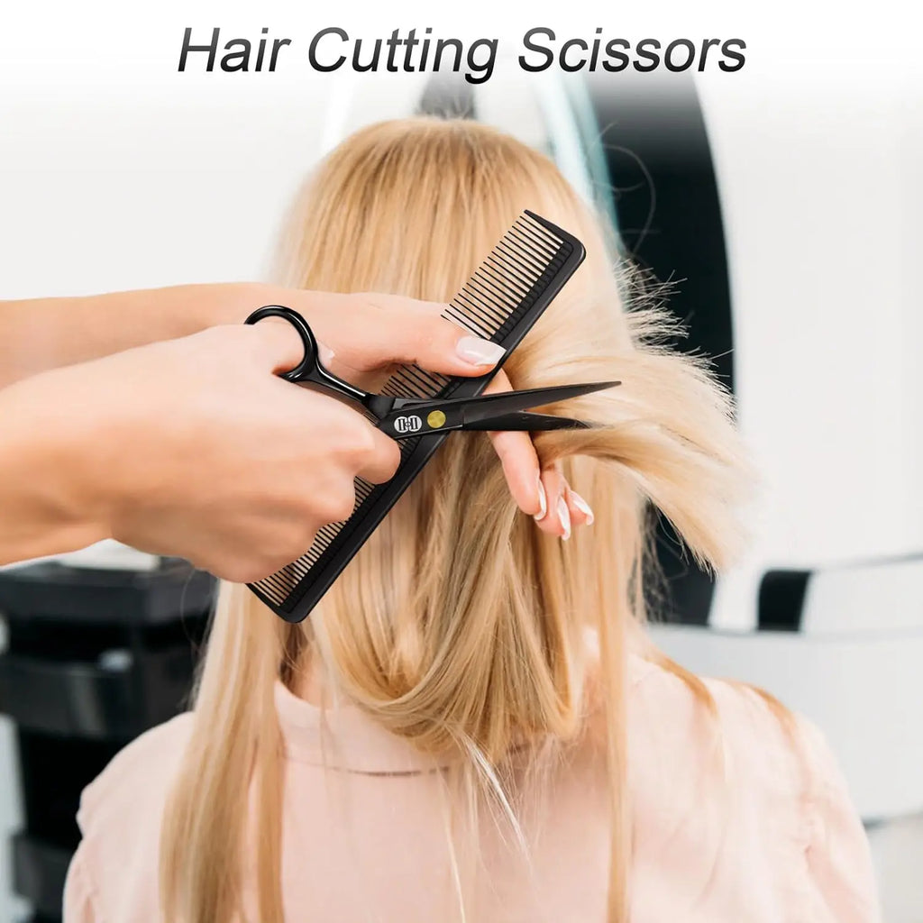 Professional Hair Cutting Scissors Set with Thinning Shears, 6.7 Inch for Men Women Home Salon Barber Kit