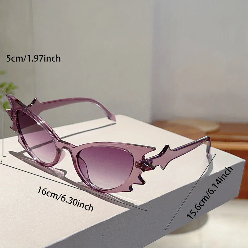 GM LUMIAS Bat Wing Shaped Sunglasses New Fashion Candy Color Decor Shades Trendy Luxury Brand Design Gradient Rave Sun Glasses