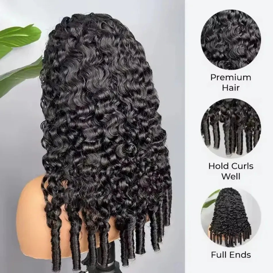 Burmese Curly Human Hair Wigs With Spiral Curls End 13X6 Hd Lace Frontal Wig 250 Density Brazilian Wigs Original Preplucked 40In