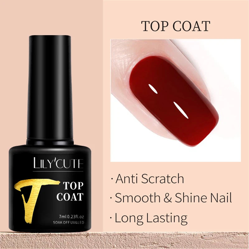LILYCUTE 7ML Jelly Amber Gel Nail Polish Brown Crystal Translucent Dull Color Nail Art Gel Semi Permanent UV Gel Polish Varnish