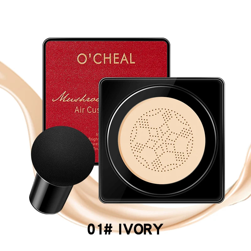 OCHEAL Mushroom Head BB Cream Foundation Cream for Face Makeup Concealer Cushion for Face Base Cream Makeup Cushion Compact