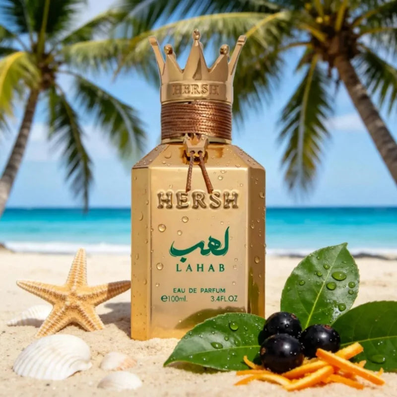 Alezz Oud Hersh Lahab Eau de Parfum Spray 3.4 Ounce Premium Arabian Perfumes Lasting Fresh Aromatic Fragrance Pheromones Perfume