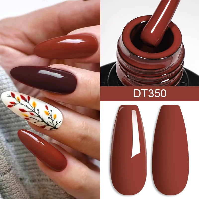 7ml Burgundy Crimson Nail Gel Polish, High Pigment, Non Streak, Long Lasting, UV LED Soak Off Nail Art Gel for Home Salon DIY