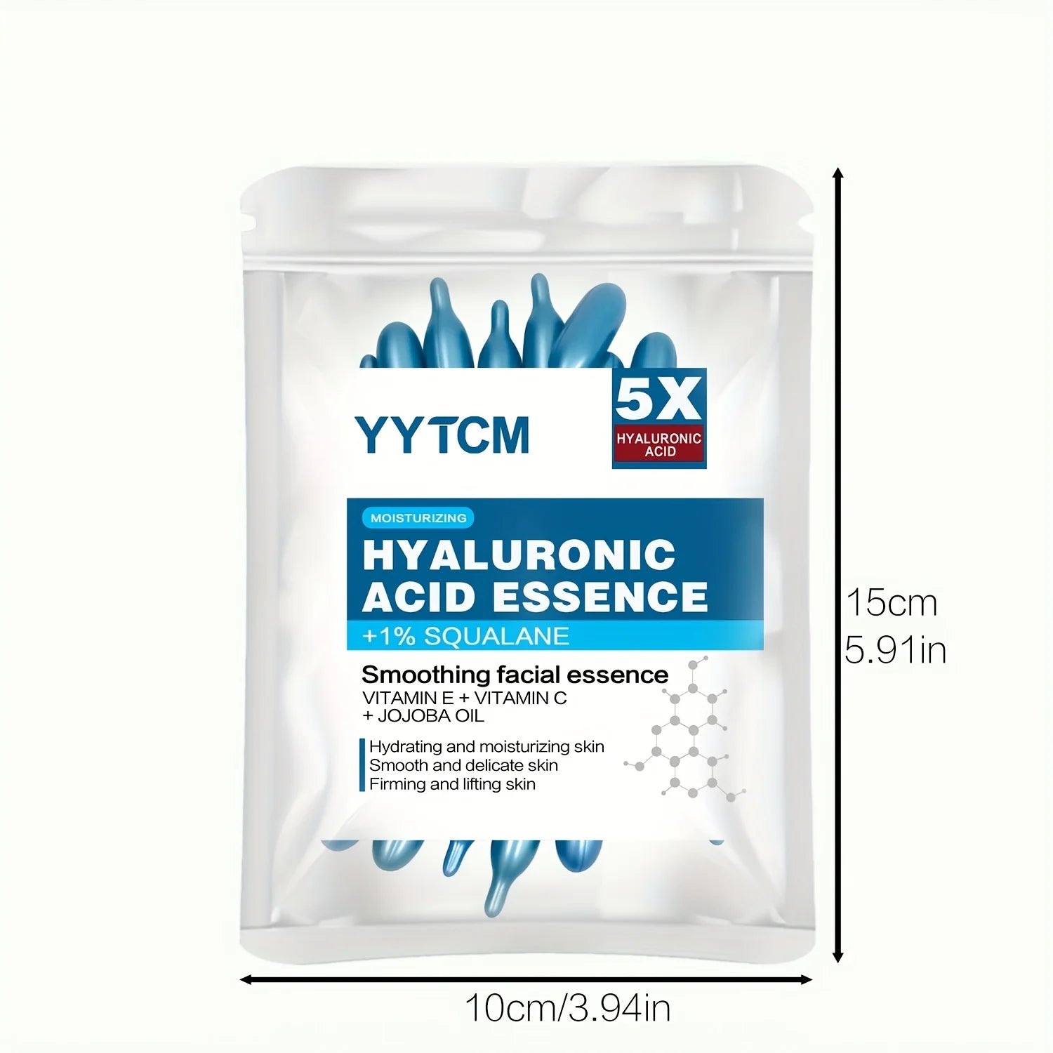 Hyaluronic acid deep moisturizing capsule essence, deep moisturizing and brightening skin essence (0.4gx30 capsules)/bag -1 bag