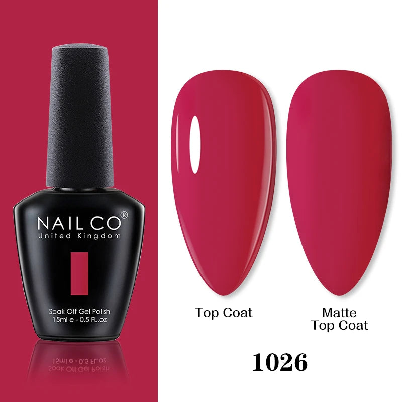 NAILCO 15ml Brown Nails Art Red Color Gel Nail Polish Semi-permanent UV Gel Polish Coffee Manicure Chocolate Hybrid Nail Varnish