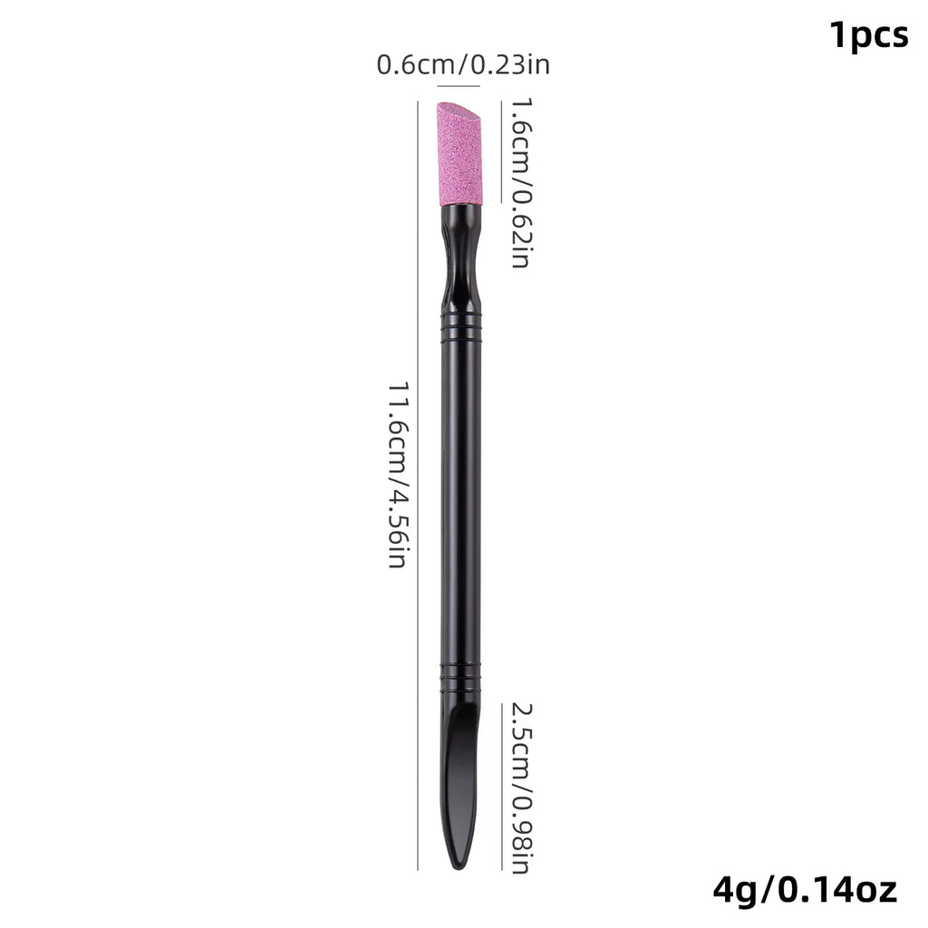1/5PCS Quartz Pen Nail  Cuticle Pushers Nail Polish Manicure Stick Nail Files Grinding Pen Dead Skin Remover for Natural Nail