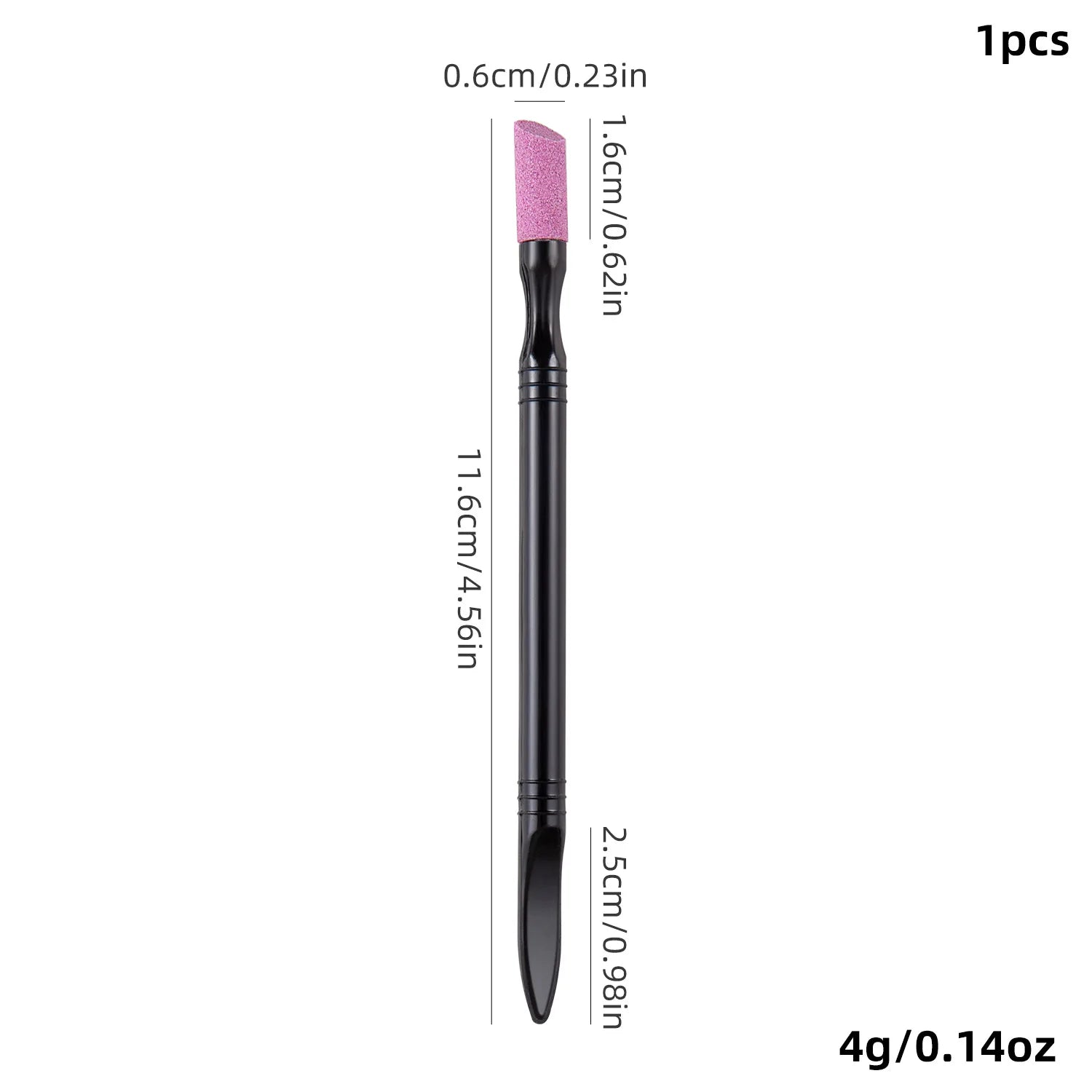 1/5PCS Quartz Pen Nail  Cuticle Pushers Nail Polish Manicure Stick Nail Files Grinding Pen Dead Skin Remover for Natural Nail
