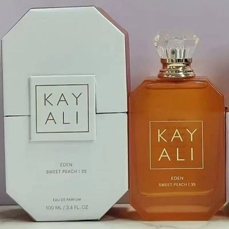 KAYALI Eden Sweet Peach Perfume 100ml Eau Parfum Long Lasting Fruity Floral Sweet Vanilla Musk Praline Elegant Women Fragrance