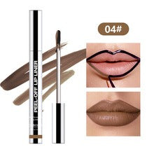 Slippery Lip Liner Pencil Waterproof, Long-Lasting, Smudge-Proof Moisturizing Plump Lips Lipstick, Lip Gloss, Lip Lacquer