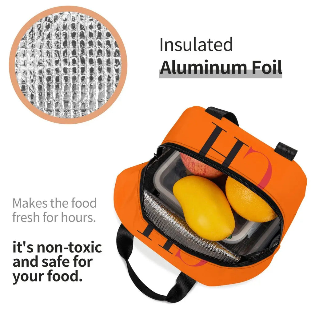 Custom C-carolinas Print Resuable Lunch Boxes Leakproof Herreraes Thermal Cooler Food Insulated Lunch Bag  Children Student