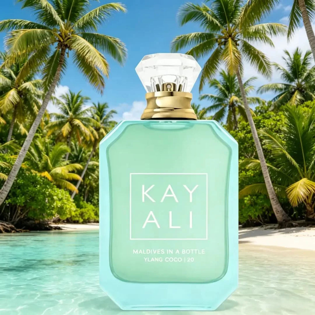 Kayali Maldives Yilan Coconut No. 20 Neutral perfume, 3.4oz, 100ml, lasting and fresh, tropical flower and fruit tone, fully sho