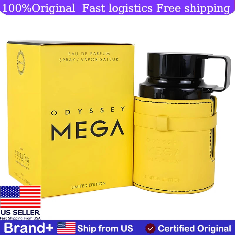 Armaf Odyssey Mega Limited Edition Men Eau De Parfum Spray 3.4 Ounce Cologne Persistence Arabian Women's Perfume Portable