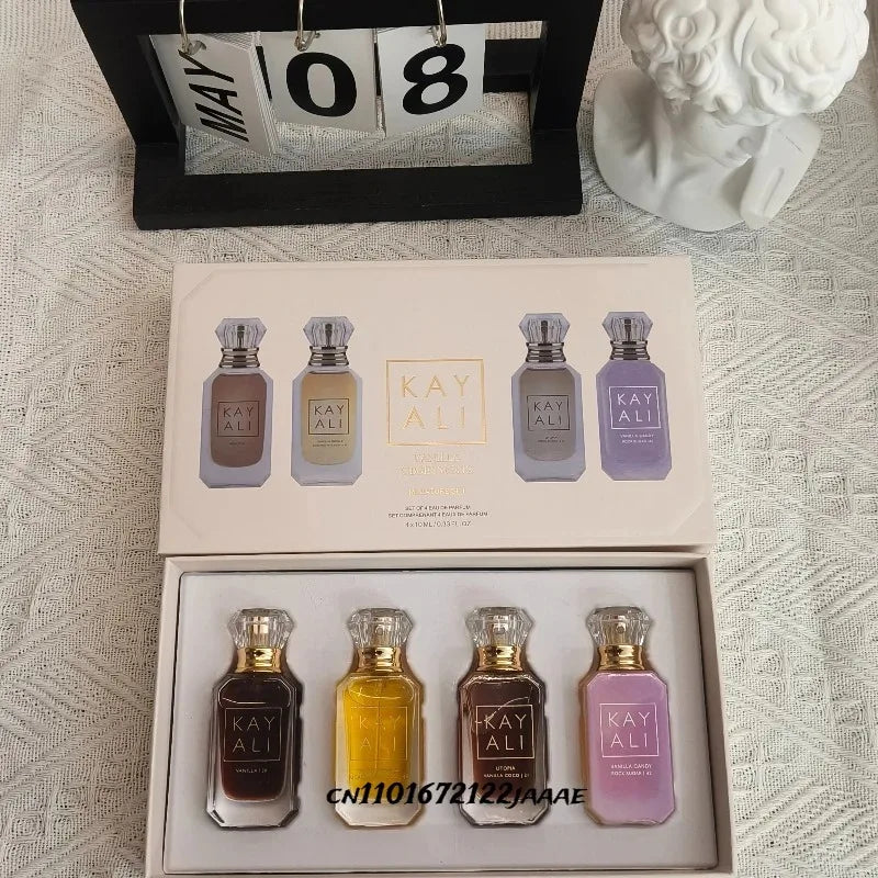 4x10ml KAYALI Unisex Eau De Parfum Set Long Lasting Floral Fruity Musk Vanilla Royale Mini Travel Perfume Collection