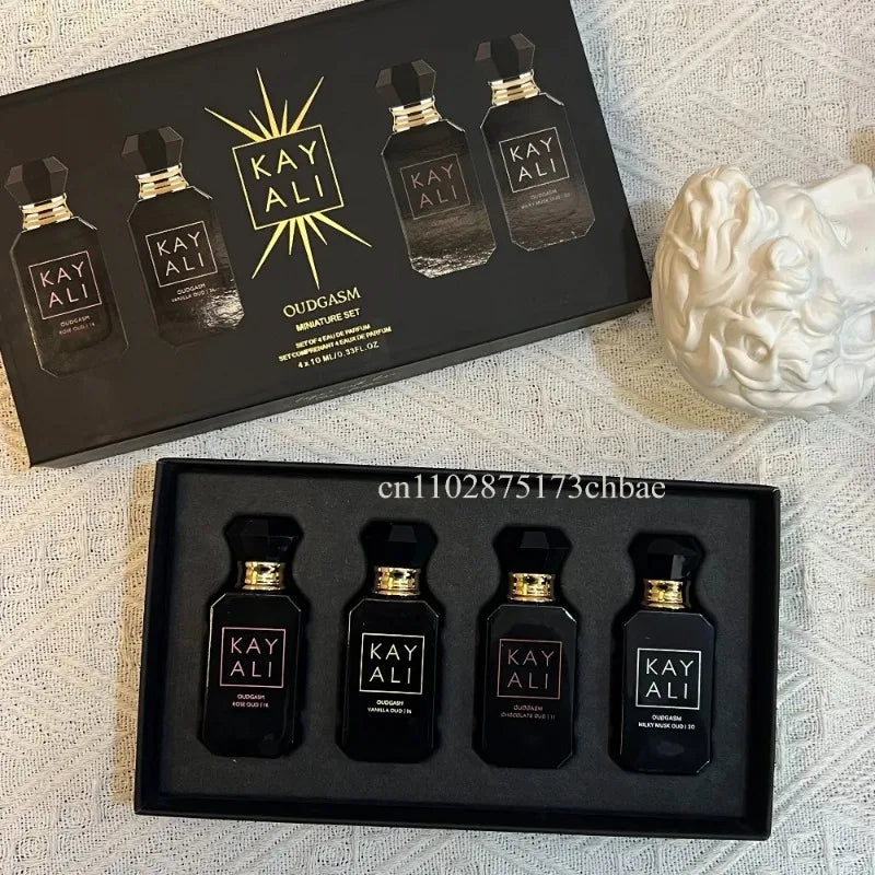 4x10ml KAYALI Unisex Eau De Parfum Set Long Lasting Floral Fruity Musk Vanilla Royale Mini Travel Perfume Collection