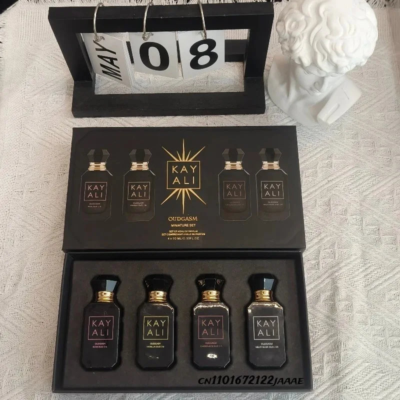 4x10ml KAYALI Unisex Eau De Parfum Set Long Lasting Floral Fruity Musk Vanilla Royale Mini Travel Perfume Collection