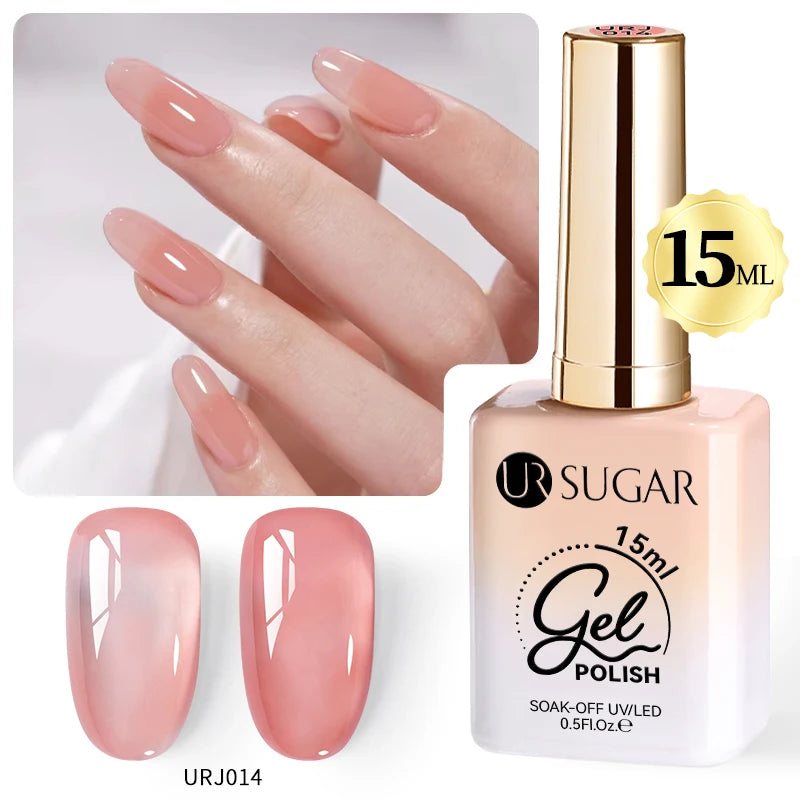 UR SUGAR 15ml Champagne Gold Sliver Reflective Glitter Gel Nail Polish Varnish Semi Permanent Soak Off UV Gel For Manicure Art
