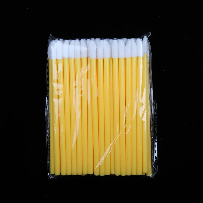 50 Pcs Disposable Lip Brush Makeup Tools Hollow Lip Wands Nylon Lip Gloss Stick Applicator Lipstick Wands Set Cosmetic Tools