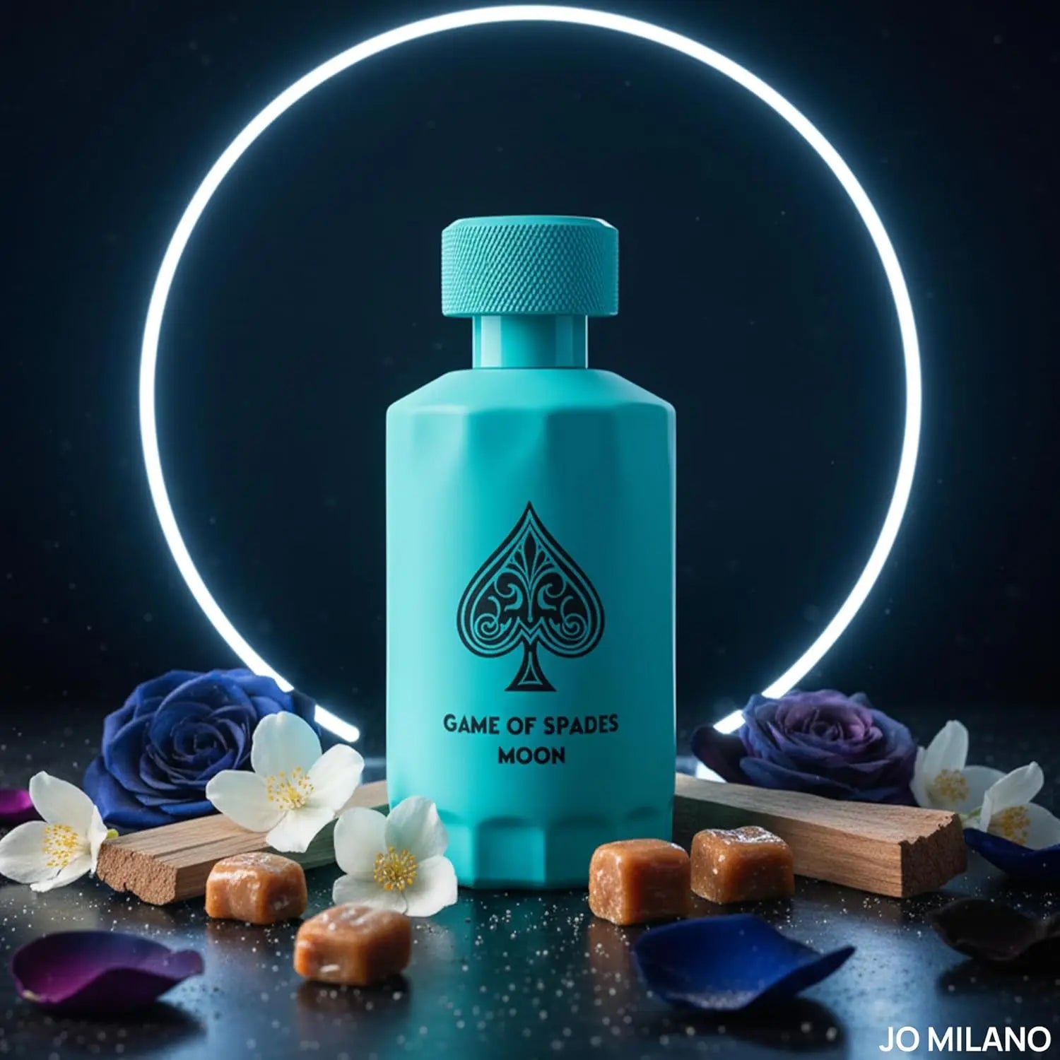 Jo Milano Game of Spades Perfume 100ml Unisex EDP Long Lasting 10h Warm Spicy Citrus Oud Moon Royale Full House Wildcard Spray Independence Day 4th of July Father Day Gift Idea Creative Birthday Wedding Anniversary Milestone Graduation Celebration Fine Mi