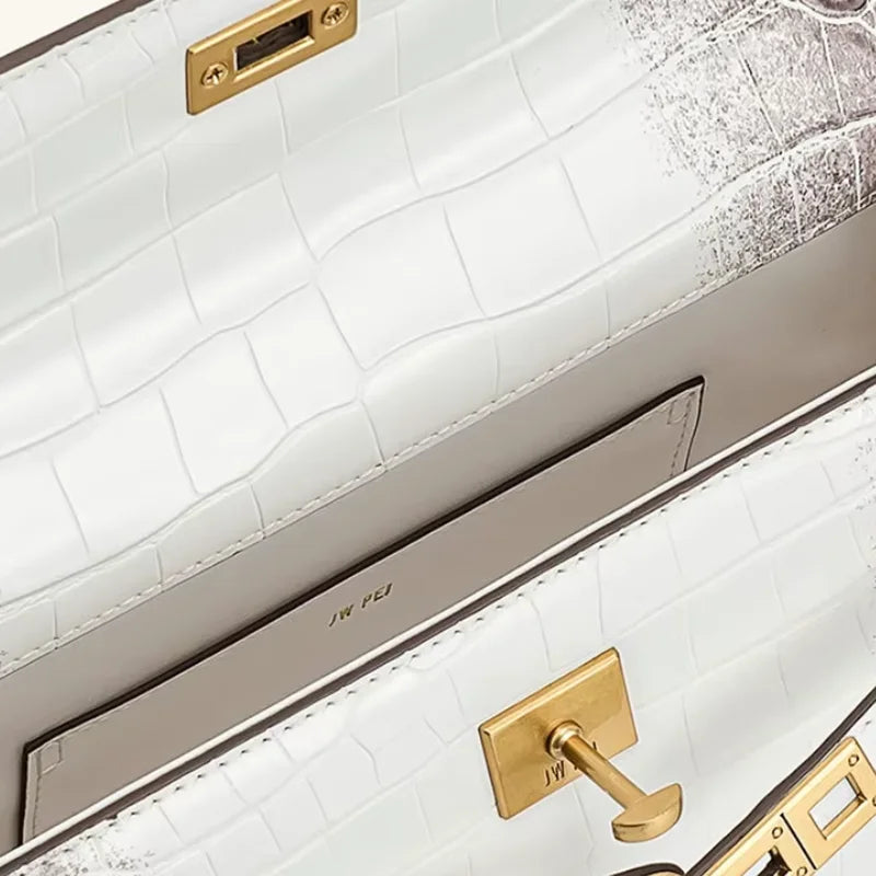 JW PEI Women Handbag Imported Cowhide Material Solid Color Hardware Accessories High Quality Light Luxury Versatile Daily Bag