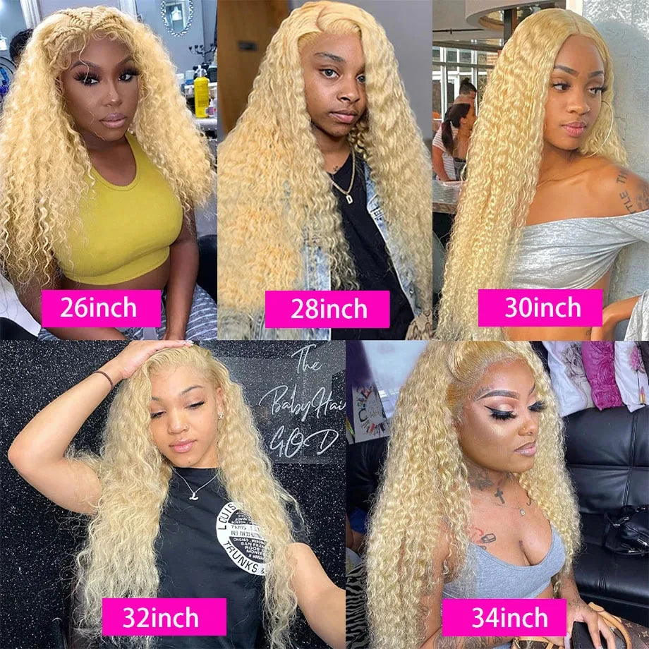 Nexora Deep Wave 13x6 Hd Lace Front Human Hair Wig Water Wave Curly Wigs Blonde Wig 613 With Baby Hair For Woman