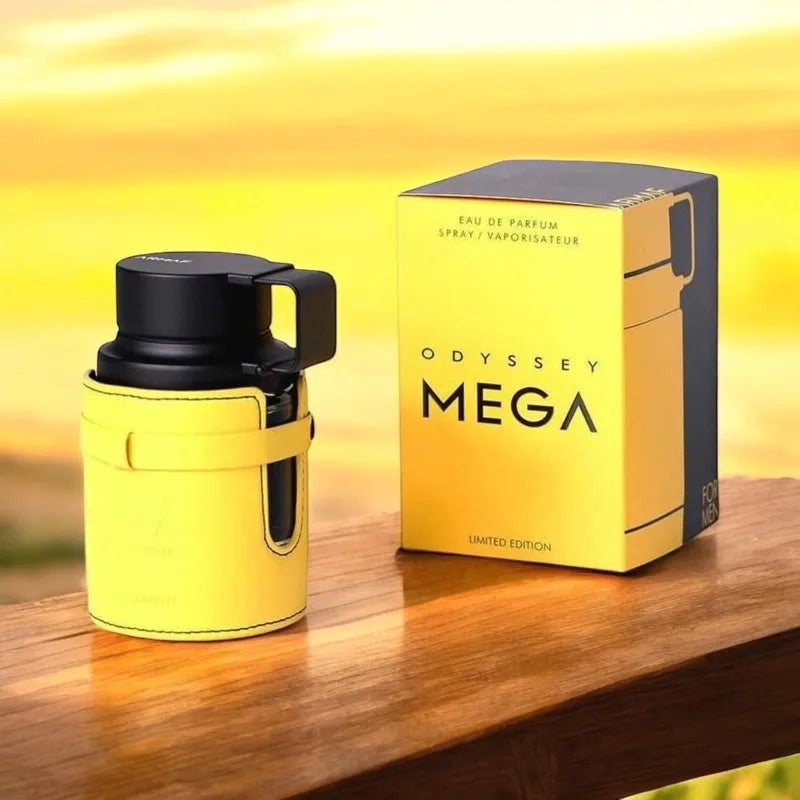 Armaf Odyssey Mega Man Eau de Parfum 100 ML Luxury Lasting Spicy Woody Gourmand Pheromones Perfume 3.4 Oz Original Arab Perfumes