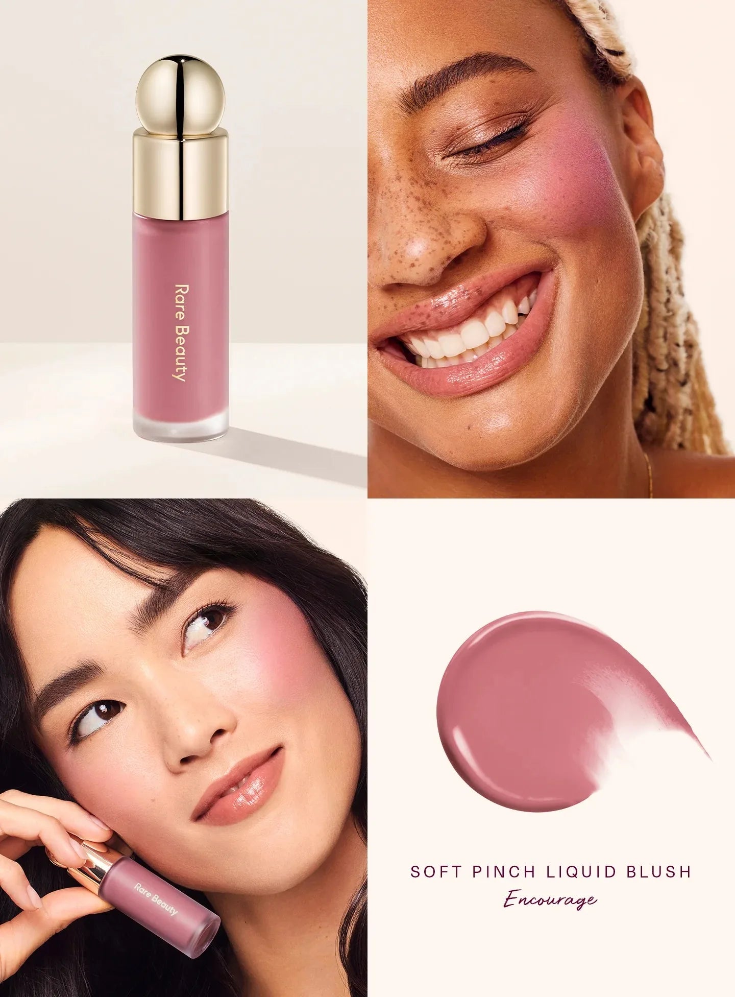 Rare Beauty Soft Pinch Liquid Blush Silky and Glides On Smoothly Long Lasting Plump Makeup Hope Love Virtue Happy Wonder Worth