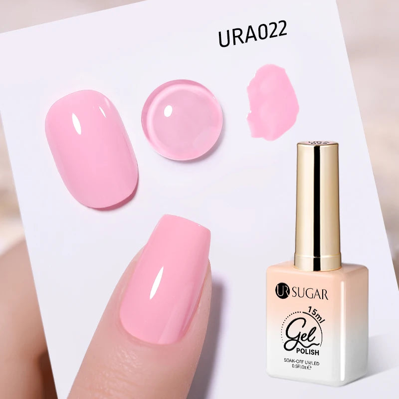 UR SUGAR 15ml Champagne Gold Sliver Reflective Glitter Gel Nail Polish Varnish Semi Permanent Soak Off UV Gel For Manicure Art