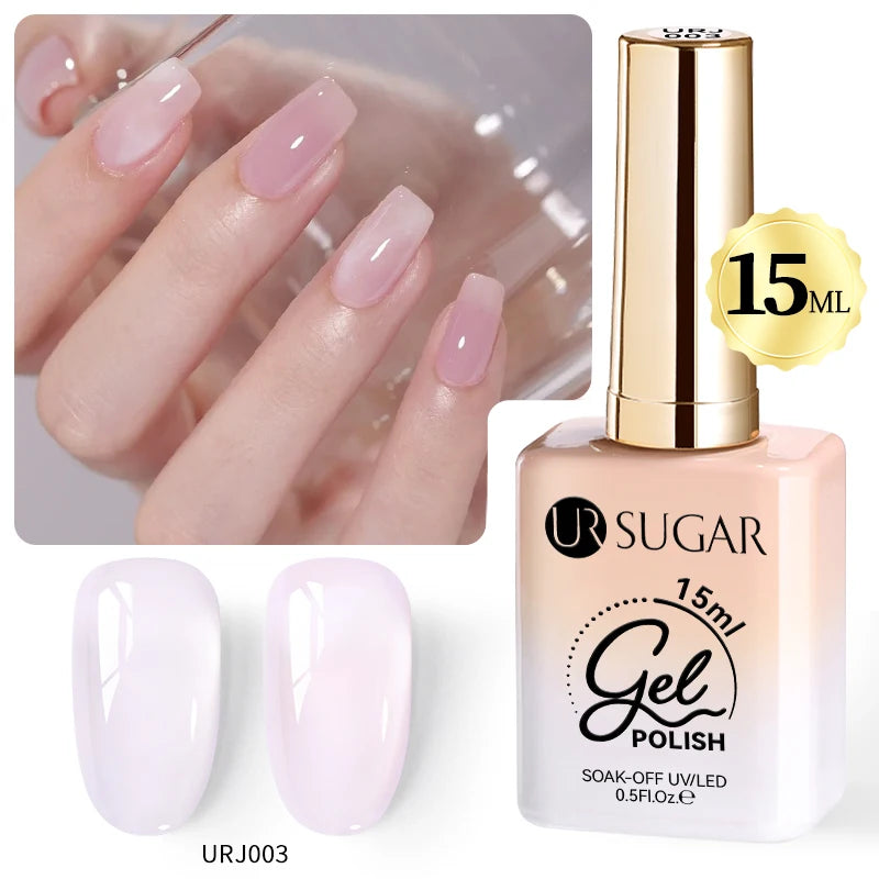 UR SUGAR 15ml Champagne Gold Sliver Reflective Glitter Gel Nail Polish Varnish Semi Permanent Soak Off UV Gel For Manicure Art