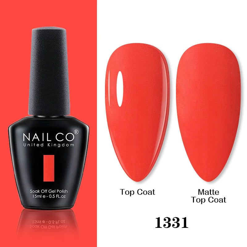 NAILCO 15ml Brown Nails Art Red Color Gel Nail Polish Semi-permanent UV Gel Polish Coffee Manicure Chocolate Hybrid Nail Varnish