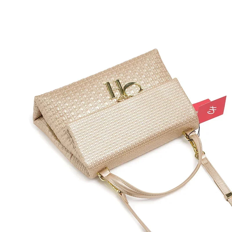 CH Lightweight PU+TPU Handbag 28x12x9cm, 5 Color Zipper Compartment Purse, Compact Tote Bag for Phone & Wallet