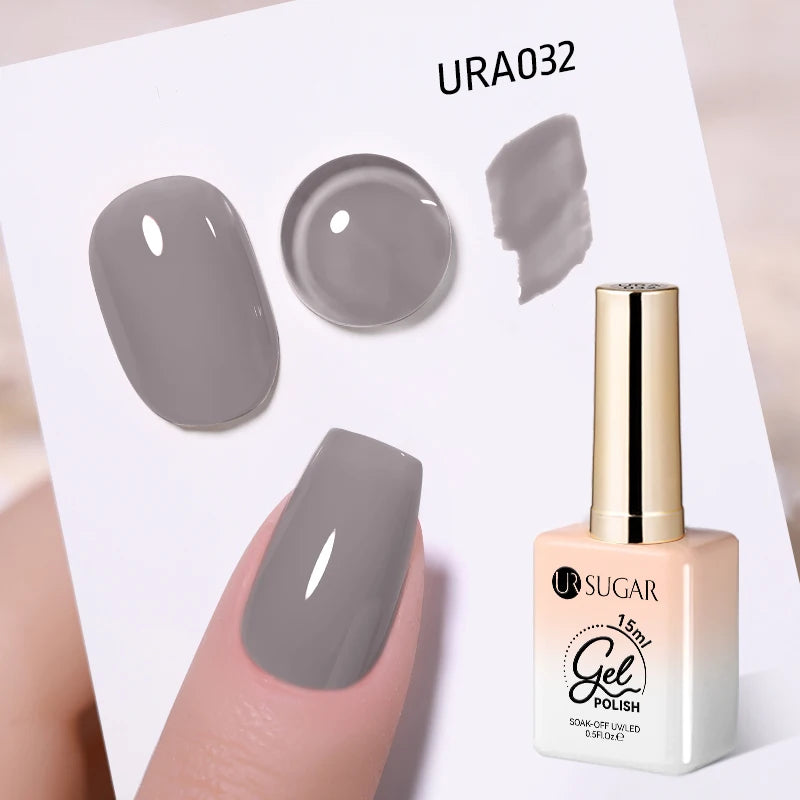 UR SUGAR 15ml Champagne Gold Sliver Reflective Glitter Gel Nail Polish Varnish Semi Permanent Soak Off UV Gel For Manicure Art