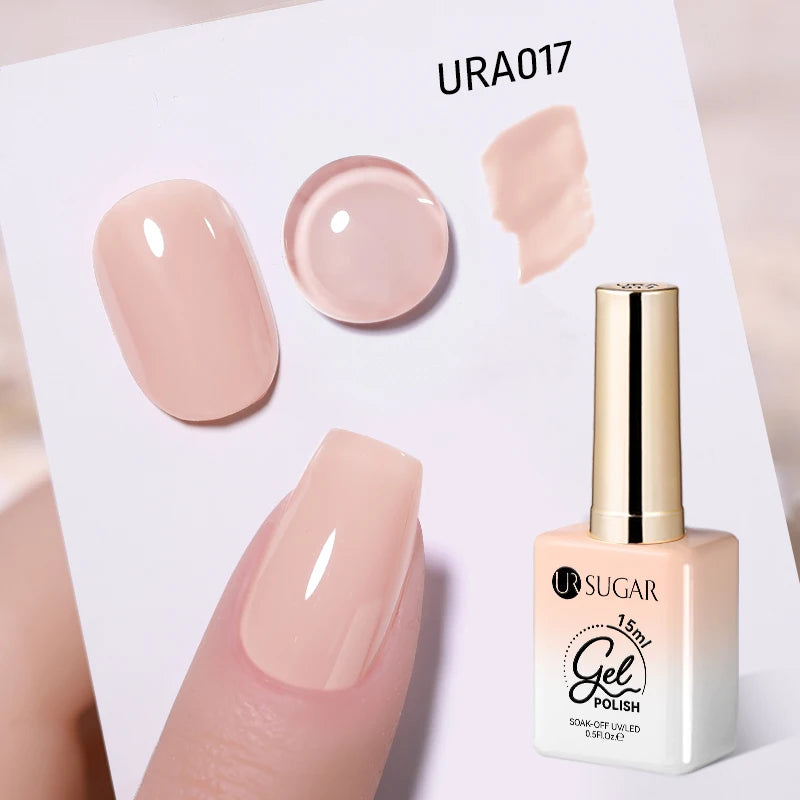 UR SUGAR 15ml Champagne Gold Sliver Reflective Glitter Gel Nail Polish Varnish Semi Permanent Soak Off UV Gel For Manicure Art