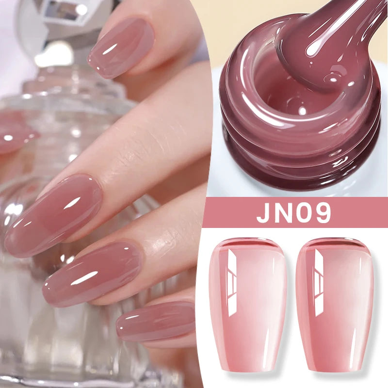 BORN PRETTY 83 Colors 10ml Jelly Nude Gel Nail Polish Autumn Amber Semi Transparent Manicure Soak off UV LED Nails Gel Varnish