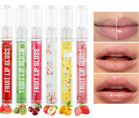 6-color Fruit Liquid Lip Gloss Replenishment