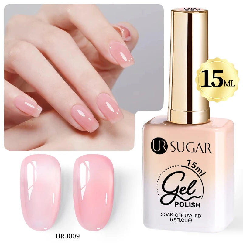 UR SUGAR 15ml Champagne Gold Sliver Reflective Glitter Gel Nail Polish Varnish Semi Permanent Soak Off UV Gel For Manicure Art