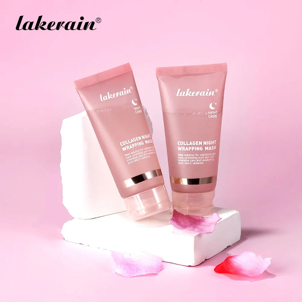 75ml Collagen Wrapping Mask Peel Off Mask & Brush Deep Hydration Moisturize Brightening Face Skin Facial Mask Skincare