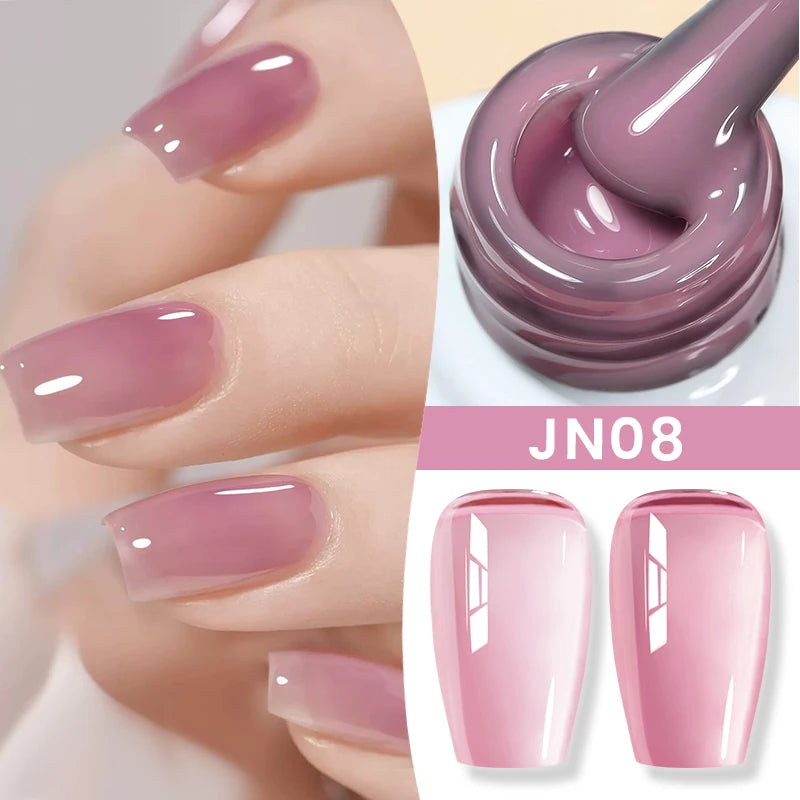 BORN PRETTY 83 Colors 10ml Jelly Nude Gel Nail Polish Autumn Amber Semi Transparent Manicure Soak off UV LED Nails Gel Varnish