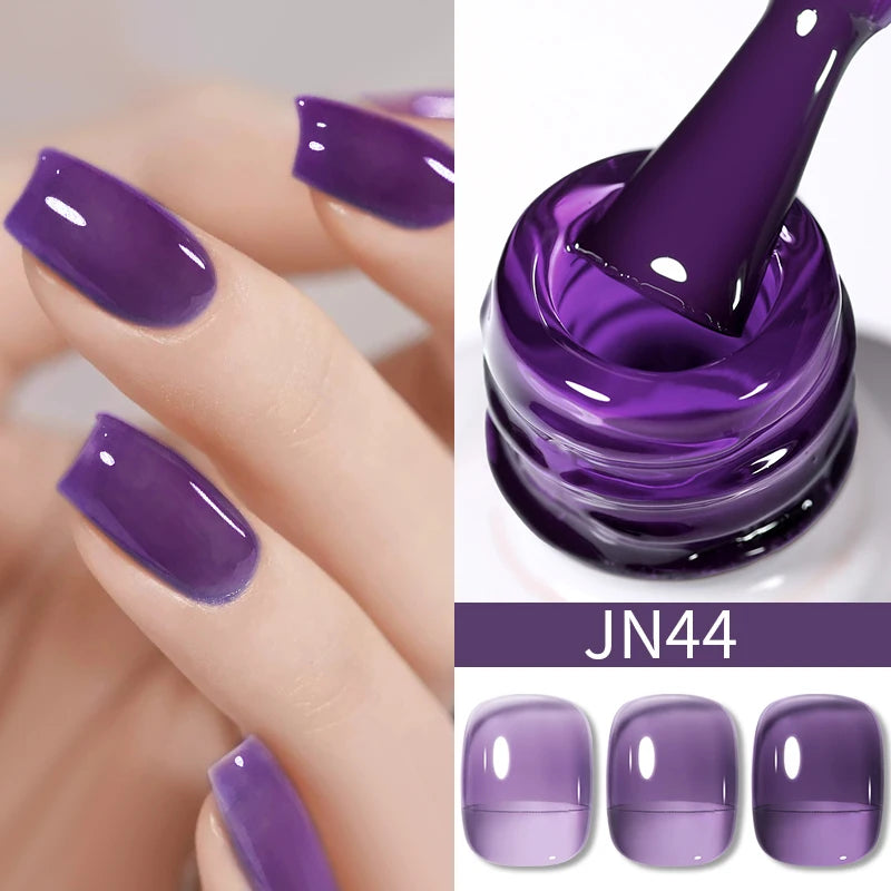 BORN PRETTY 10ml Translucent Jelly Nude Gel Nail Polish Colorful  Varnish Semi Permanent UV LED Nail Art  Manicure Gel