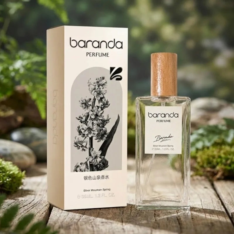 35ml Unisex Silver Spring Perfume Long Lasting Light Fresh Elegant Pure Soft Airy Feminine Clean Minimal Luxury Signature Scent