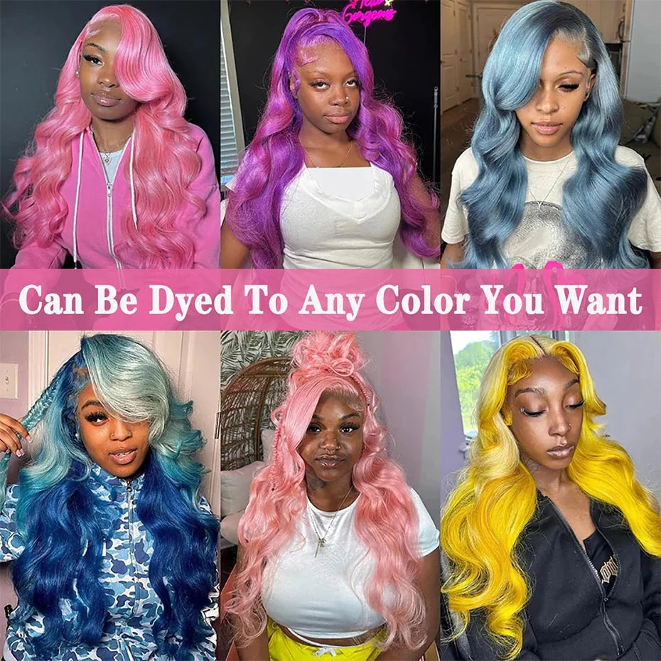 13x6 613 Hd Lace Frontal Wig Body Wave Human Hair Wigs 13x4 Blonde Lace Front Wig 200 Density PrePlucked Brazilian Wigs Original
