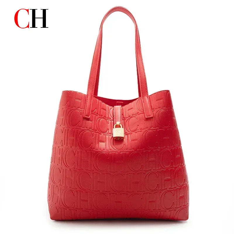 Letter Pattern Design Large Capacity Simple Style 2025 New Women's Tote Bag Portable Multi-functional Fashion Crossbody Bag