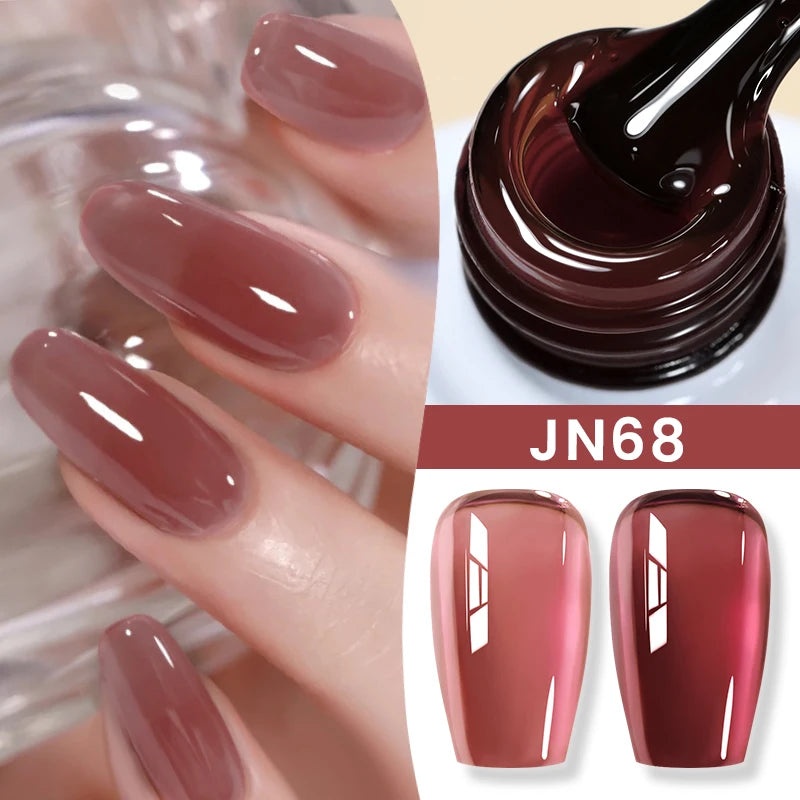 BORN PRETTY 83 Colors 10ml Jelly Nude Gel Nail Polish Autumn Amber Semi Transparent Manicure Soak off UV LED Nails Gel Varnish